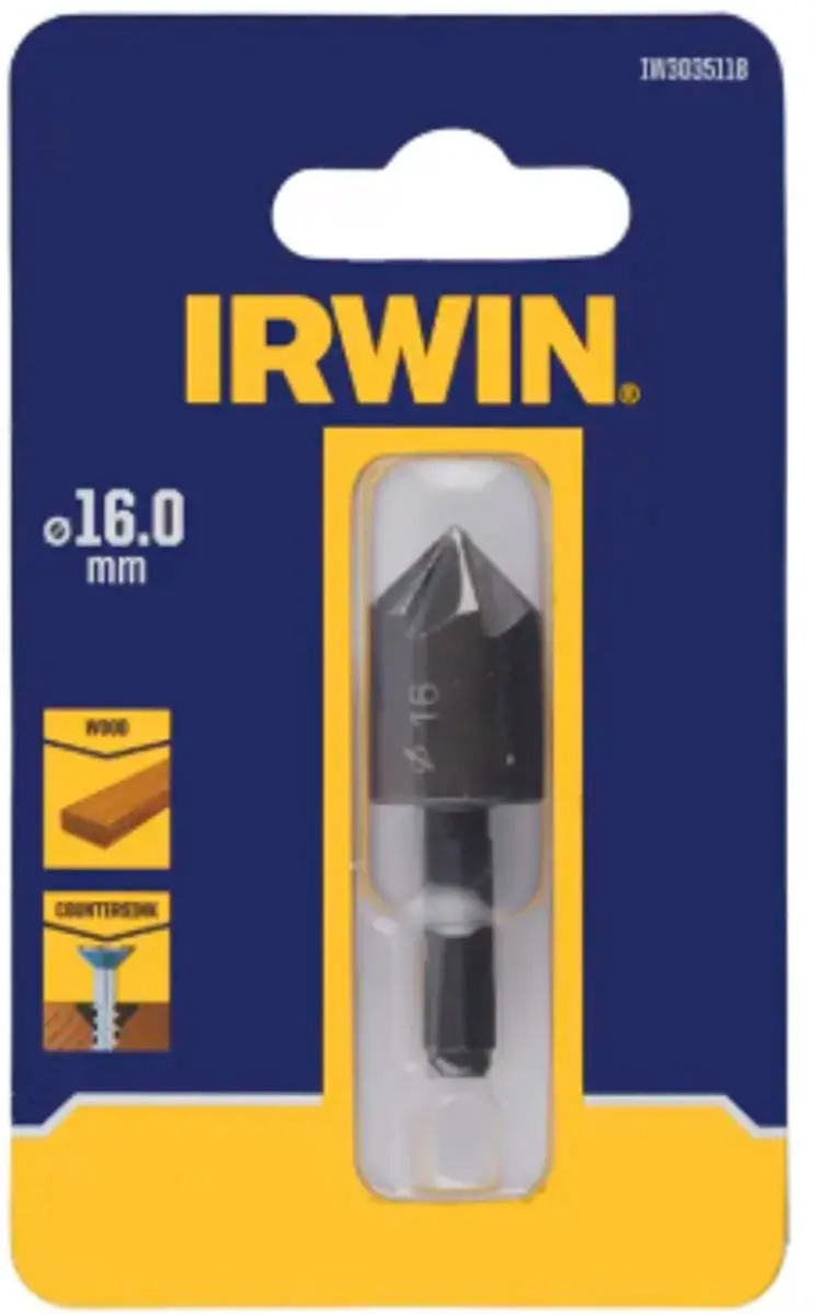 Irwin schroefbit met verzinkboor Ø16 mm (voor hout)