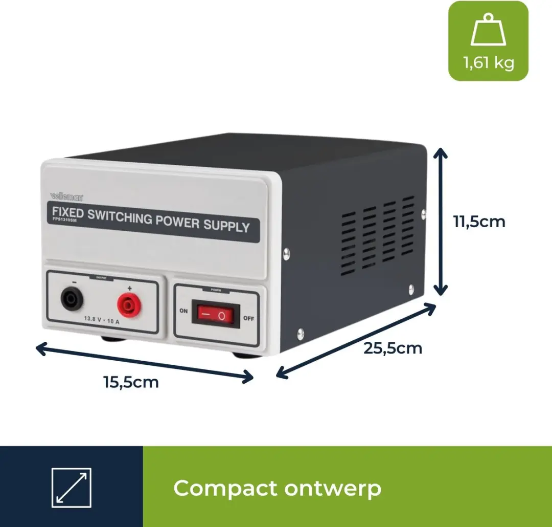 Velleman Laboratoriumvoeding 13.8V 10A