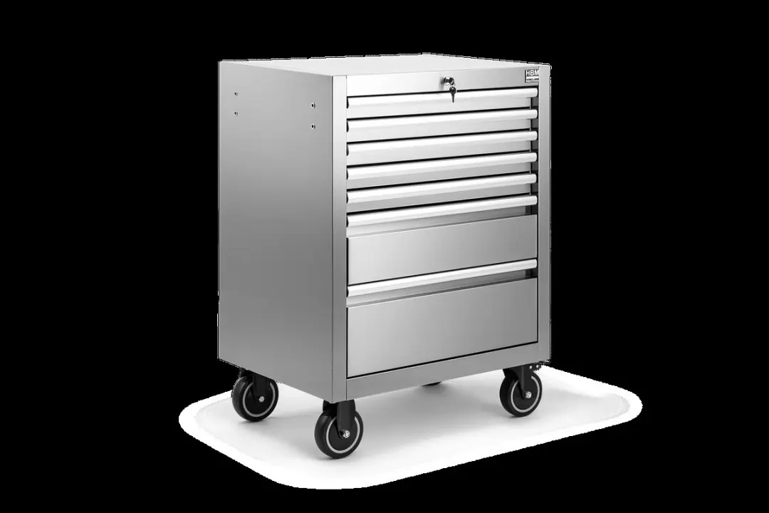 HBM Gereedschapswagen 7 Laden RVS