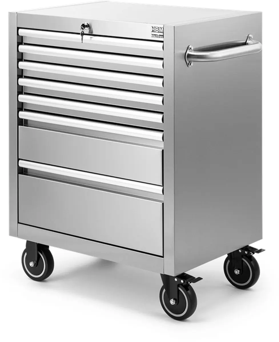 HBM Gereedschapswagen 7 Laden RVS