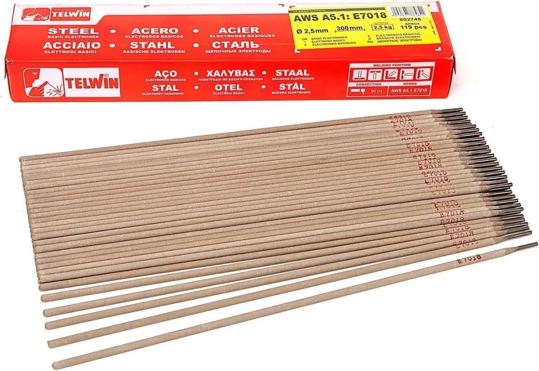Telwin Basis Laselektroden E 7018 Ø 2,5 x 300 mm 119 Stuks