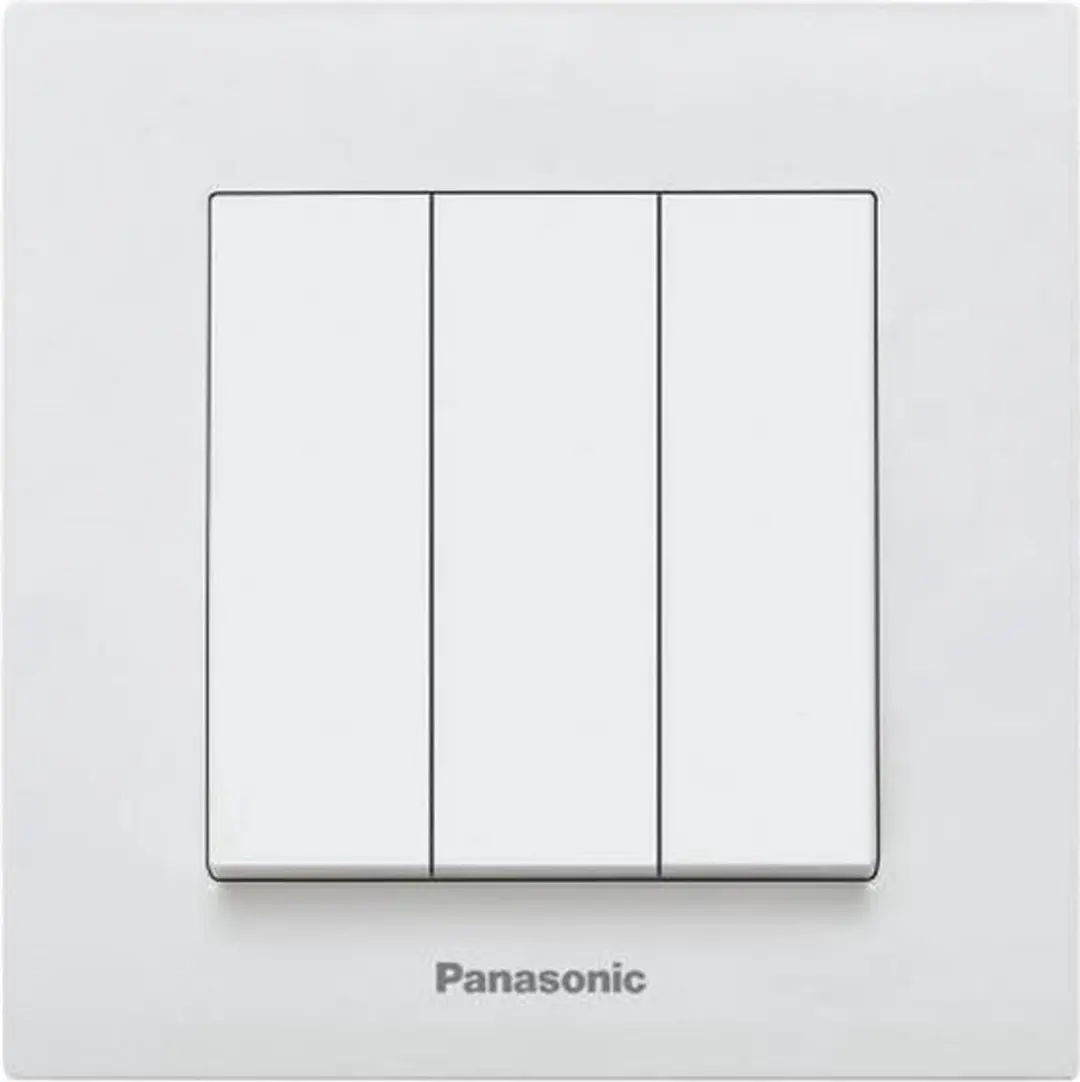 Panasonic-Serieschakelaar 3 line-Wit-Compleet-Karre Plus Serie