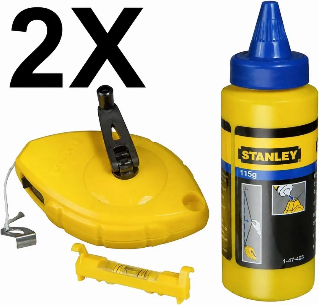 STANLEY Slaglijnmolenkit Set 2X STANLEY ABS 30m