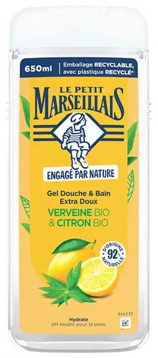 Le Petit Marseillais Extra Gentle Douchegel Organic Verbena & Citroen 650 ml
