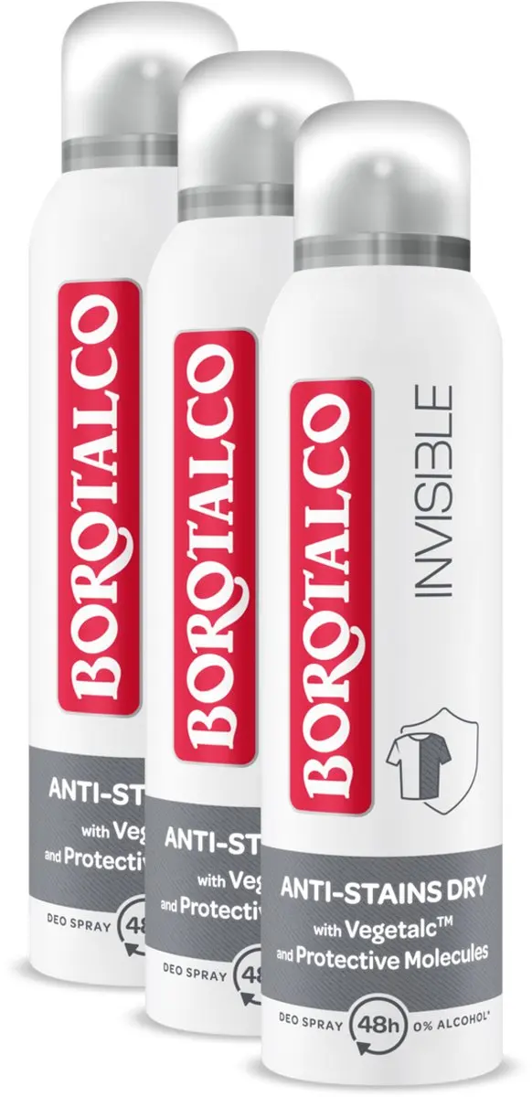 Borotalco Deo Invisible Spray 3x150ml