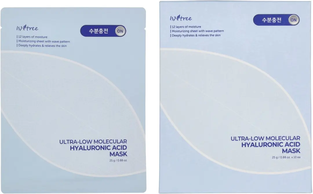 Isntree Ultra-Low Molecular Hyaluronzuur Masker 250g - 10 Stuks
