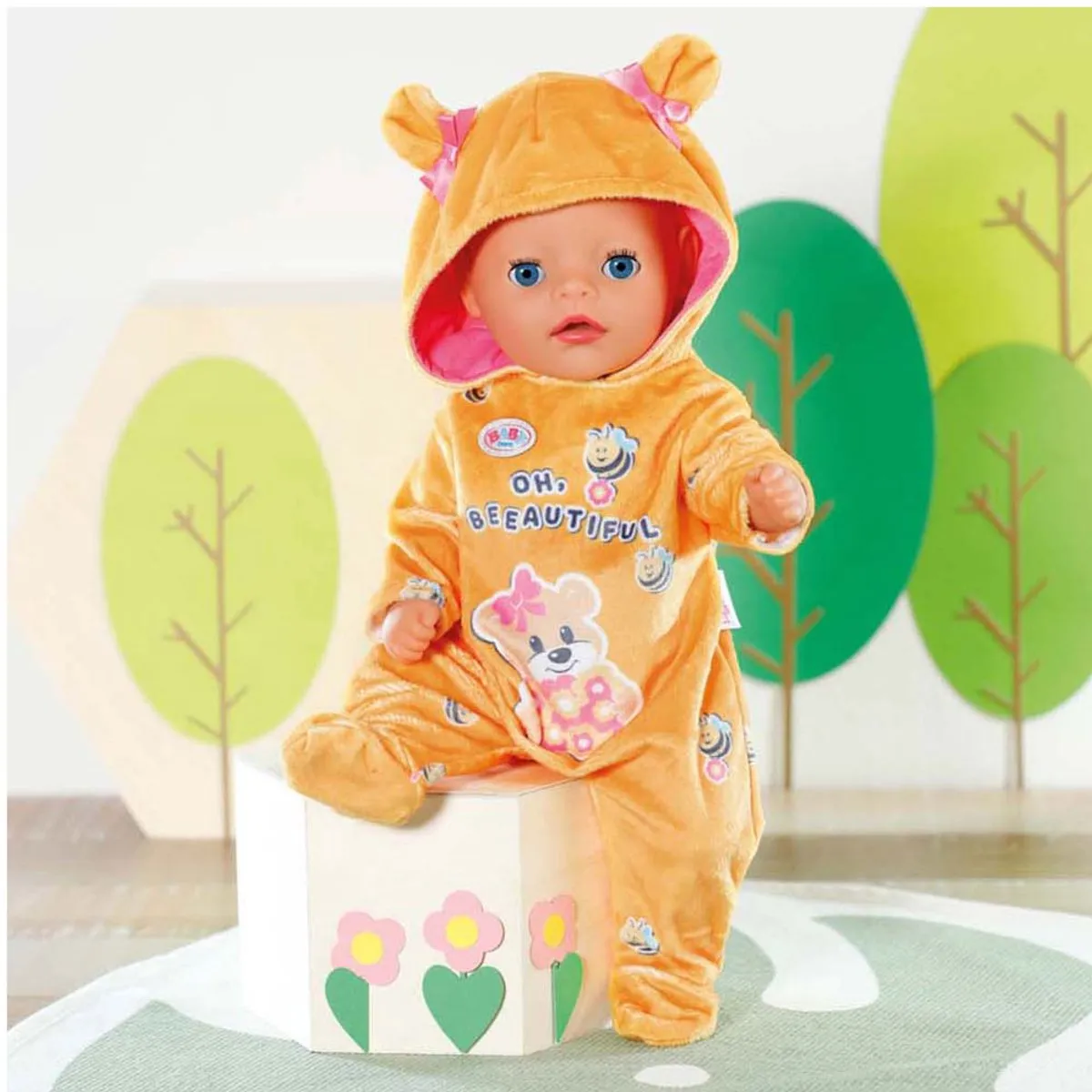 Baby Born Kleine Beer Onesie 36cm - Blauw