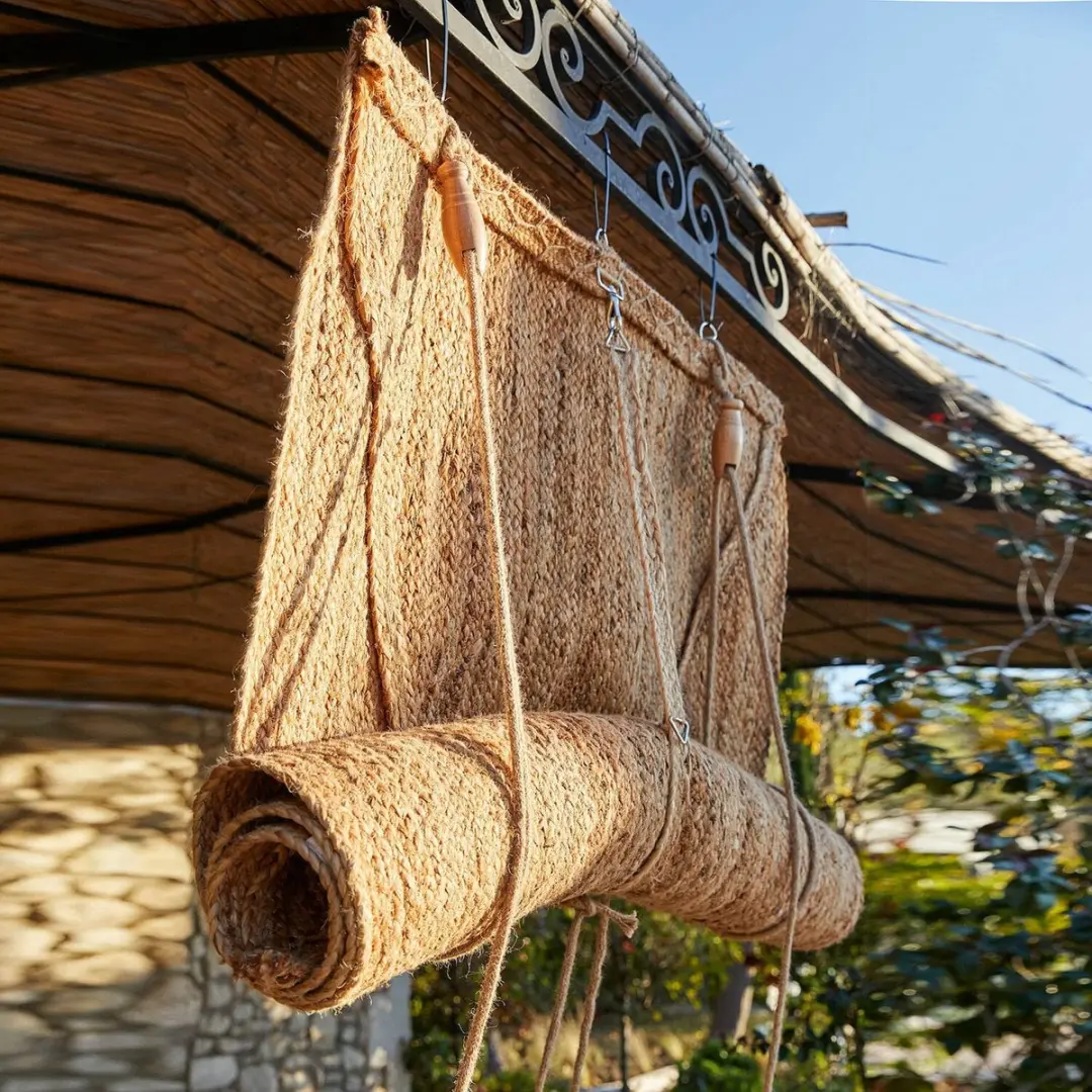 Loberon Georgia Rolgordijn - Bruin