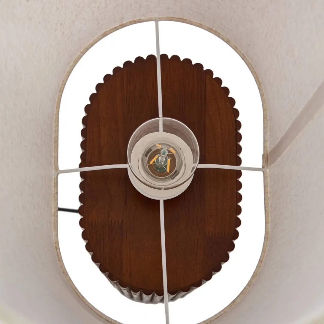 Lindby Vloerlamp Walnoothout Beige - 1 Lichtpunt E27 - afbeelding 5 van 6