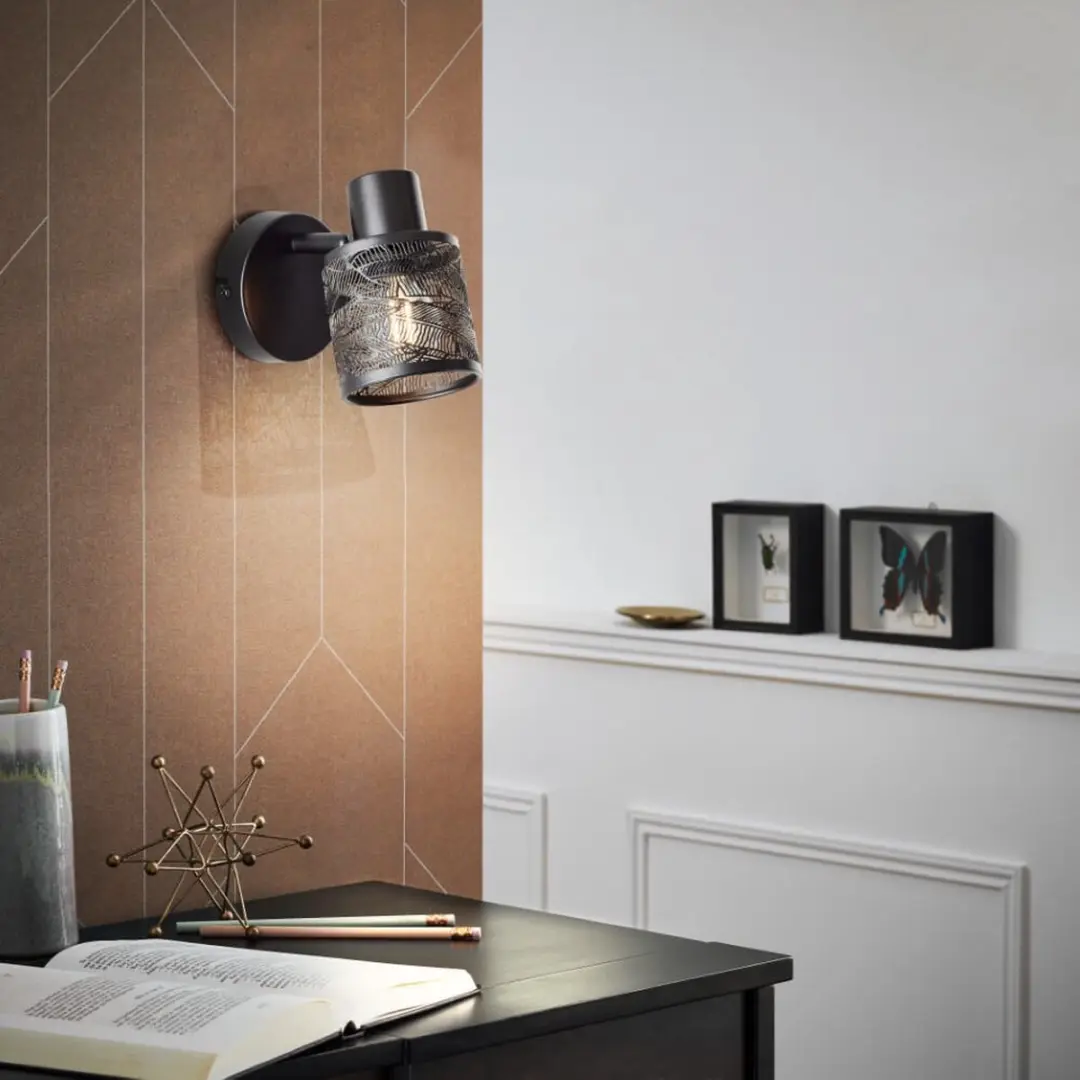 Brilliant Bano 99868/76 Wandlamp - Zwart - afbeelding 6 van 6
