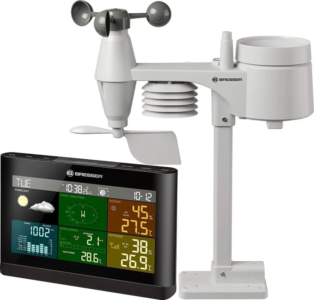 Bresser Weerstation Comfort 5-in-1 202 Mm Zwart 3-delig