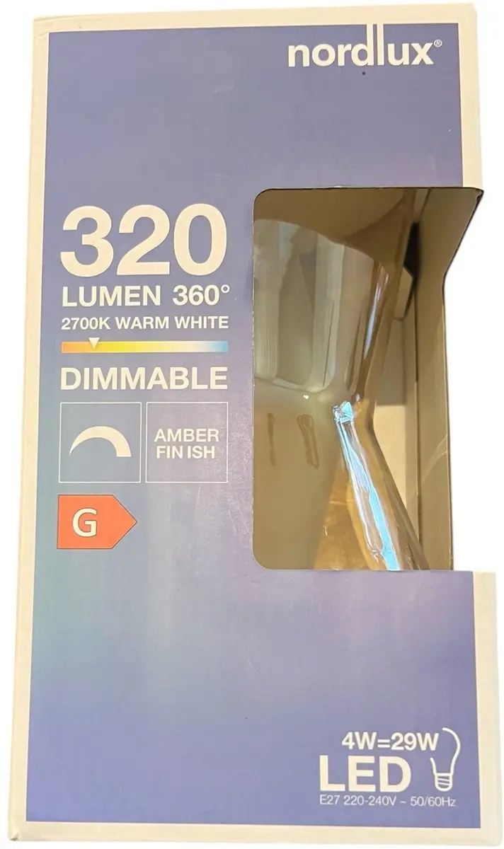 Nordlux Dimbare Deco Lamp Amber 320 Lumen - afbeelding 3 van 6
