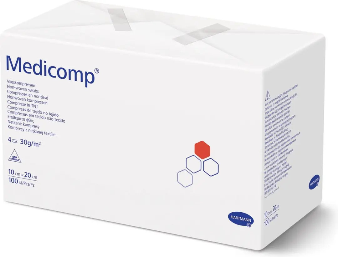 Hartmann Medicomp MDR Non-woven Kompres Blauw - 100 Stuks