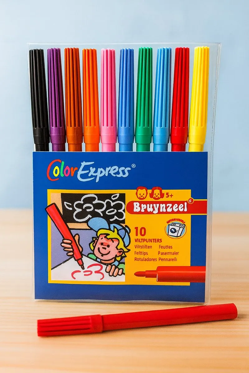 BRUYNZEEL Viltstiften Assorti 10 Kleuren