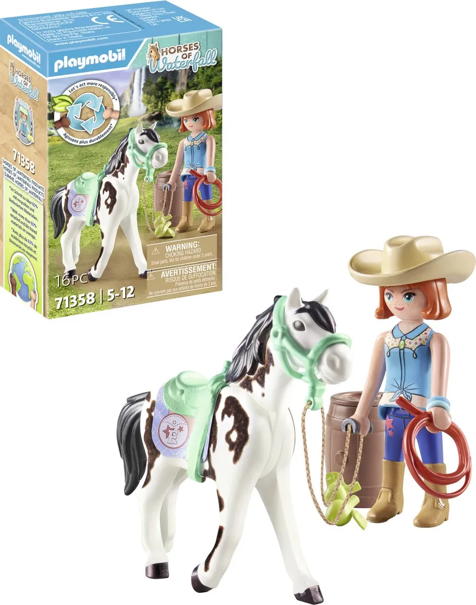 Playmobil Horses of Waterfall Ellie en Sawdust Speelset 71358 - Multikleur