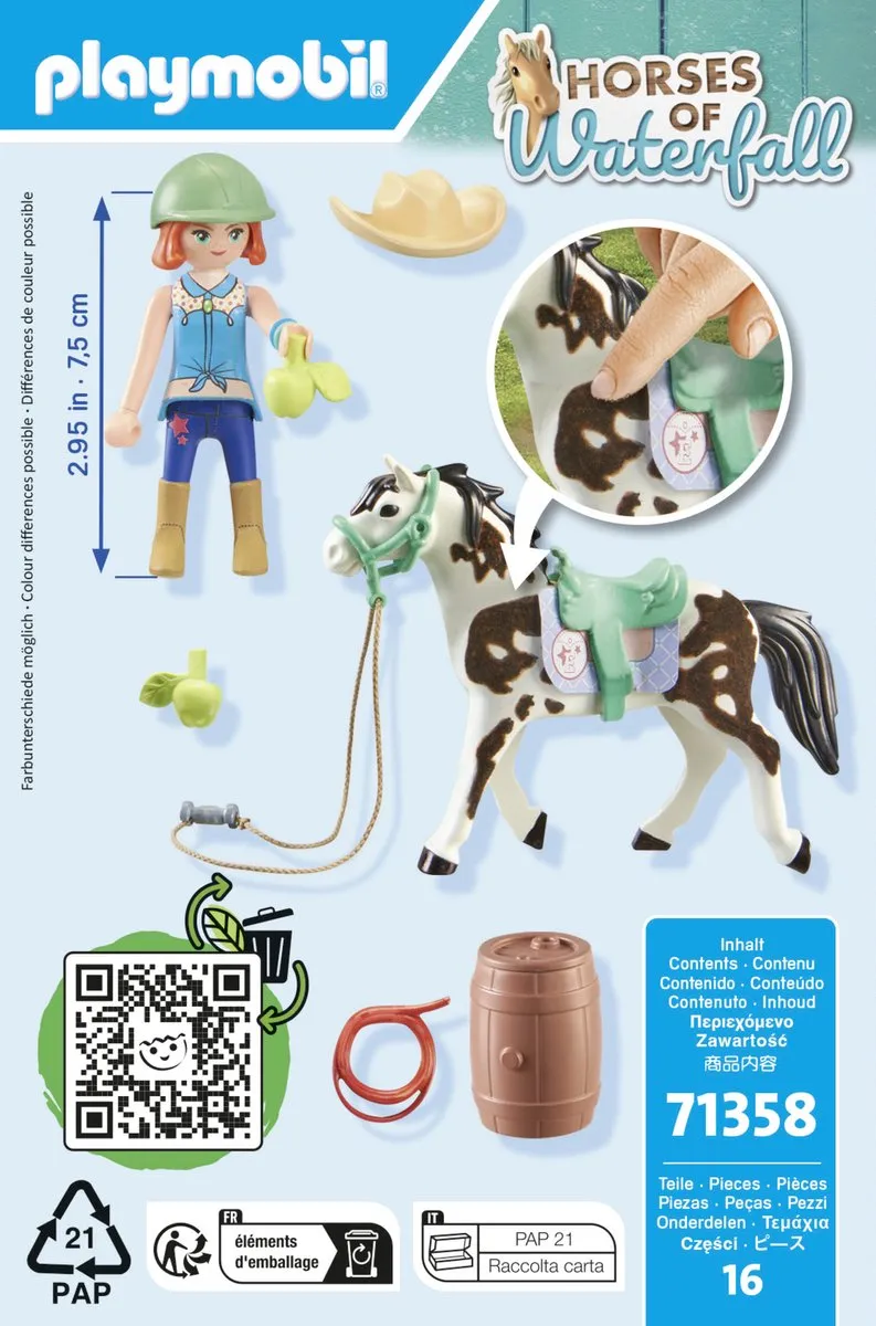 Playmobil Horses of Waterfall Ellie en Sawdust Speelset 71358 - Multikleur - afbeelding 6 van 6