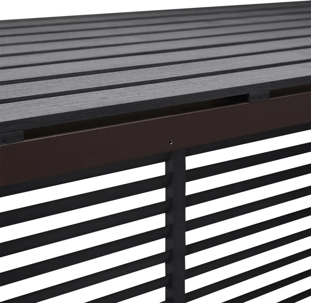 Evolar Evo-Cover WPC Omkasting Buitenunit Warmtepomp 120x160x65cm - Charcoal Grey - afbeelding 4 van 6