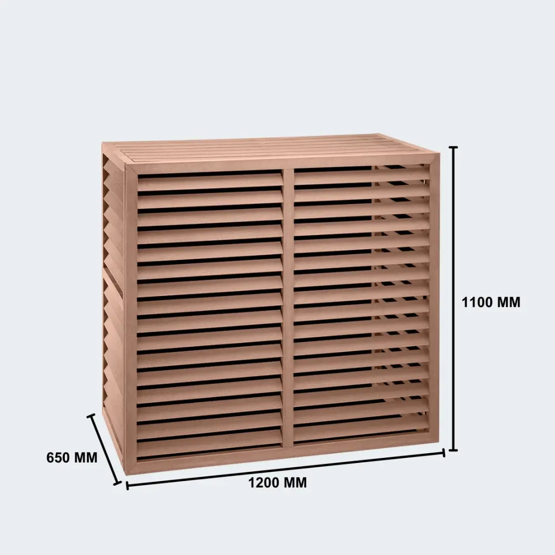 Evolar Airco Omkasting Buitenunit EVO-COVER-WPCLT - WPC 120x110x65cm - Tropical Teak - afbeelding 5 van 6