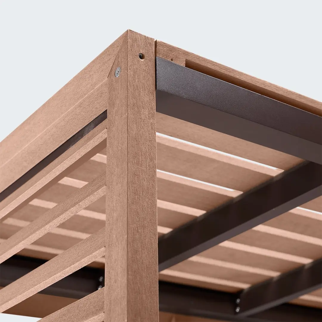 Evolar Airco Omkasting Buitenunit EVO-COVER-WPCLT - WPC 120x110x65cm - Tropical Teak - afbeelding 4 van 6