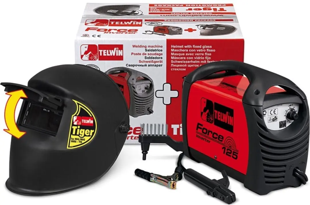 TELWIN FORCE 125 MMA-electrode lasapparaat 80Amp met accessoires