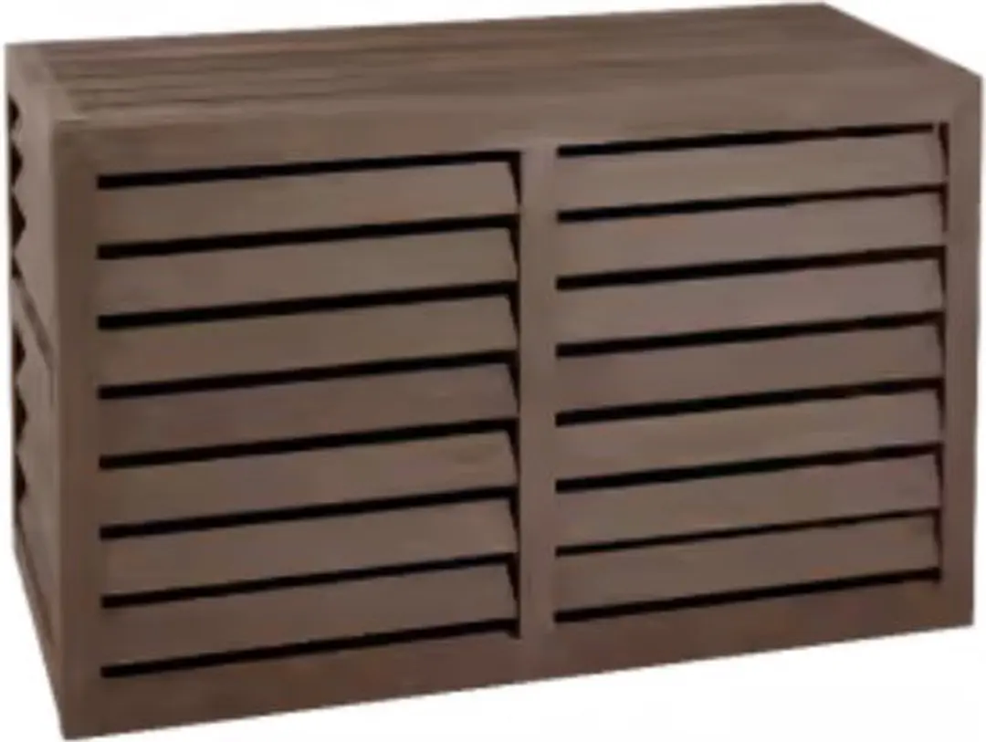 Evolar Evo-Cover XS Airco Omkasting Buitenunit - WPC 90x60x40cm - Walnut Grey - afbeelding 6 van 6