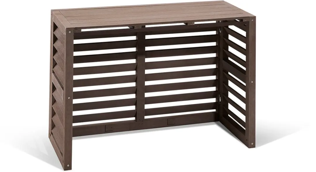 Evolar Evo-Cover XS Airco Omkasting Buitenunit - WPC 90x60x40cm - Walnut Grey - afbeelding 2 van 6