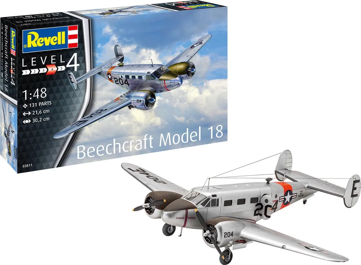 Revell 03811 Beechcraft Model 18 Modelbouwpakket 1:48