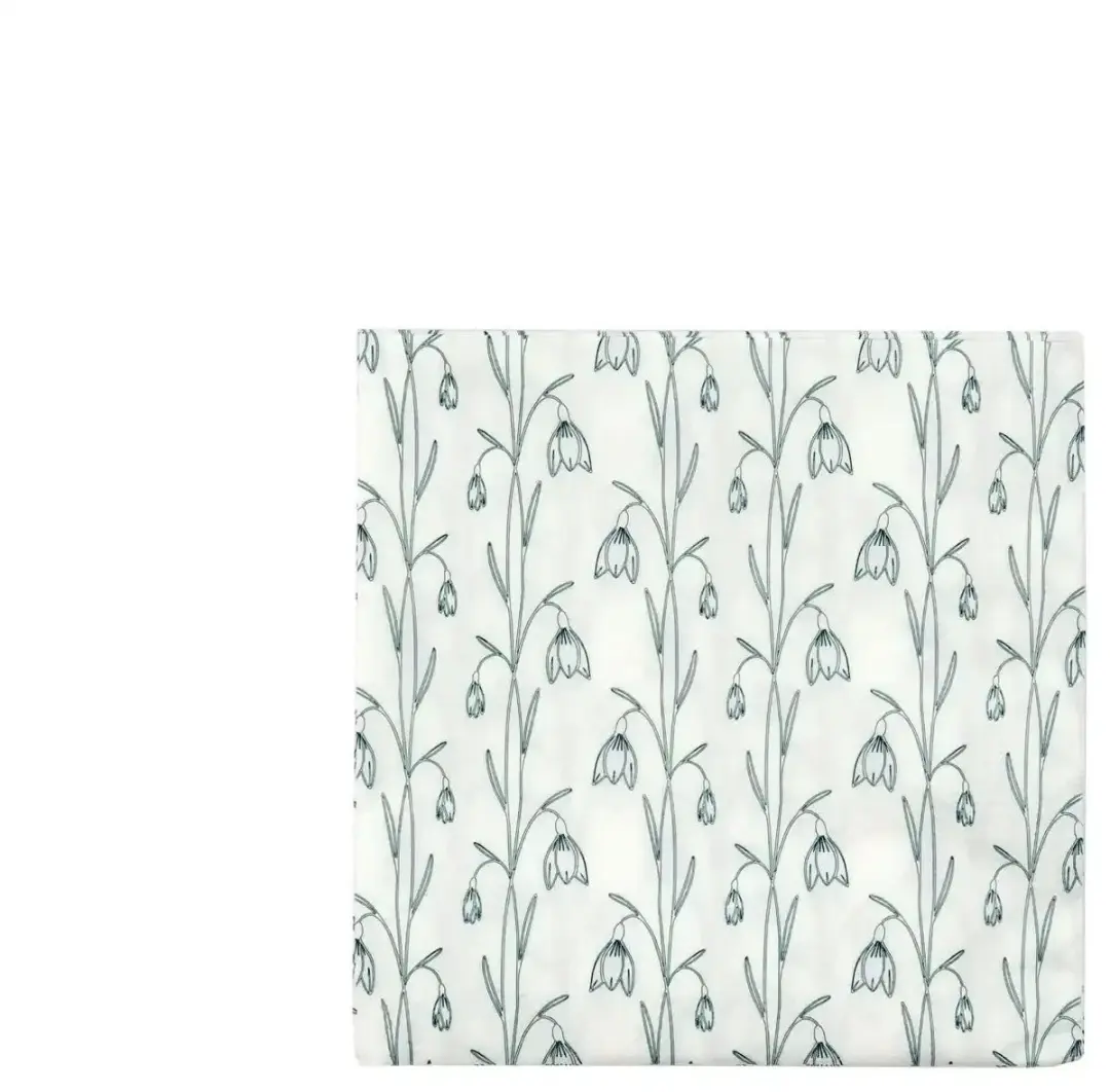 House Doctor Servetten Snowdrop wit groen