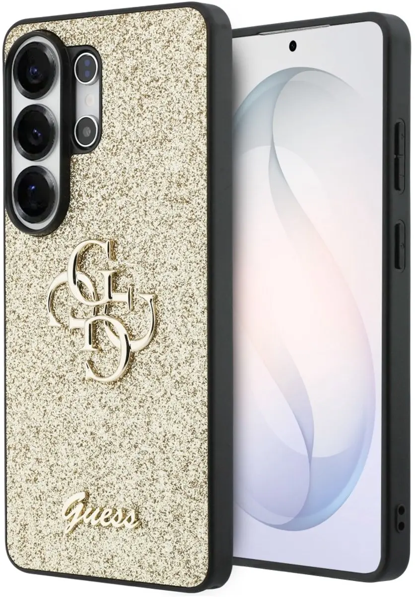 Guess Hoesje Met Vaste Glitter En Groot 4G Metalen Logo Voor Samsung Galaxy S26