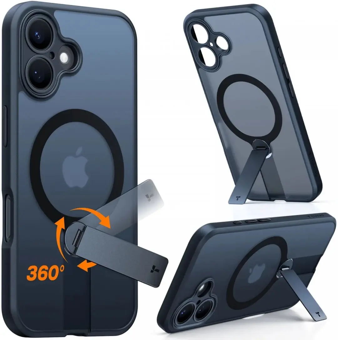 Torras UPro Pstand Spin Hoesje iPhone 16 - Zwart