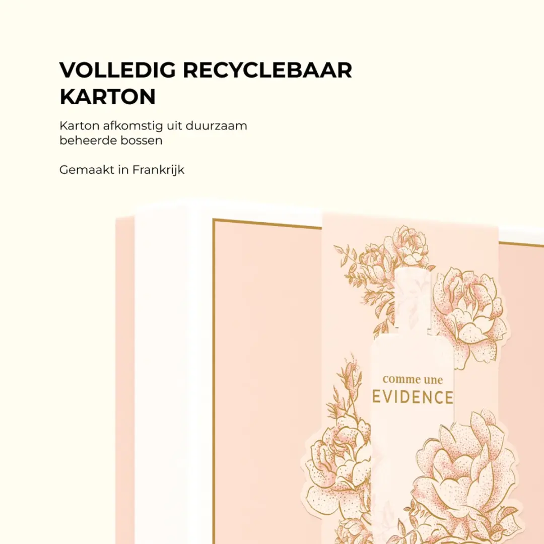 Yves Rocher Comme une Évidence 3-delig Cadeauset - 50ml Eau de Parfum + 75ml Douchegel & Bodymilk - Roos/Bergamot/Patchoeli - afbeelding 4 van 5