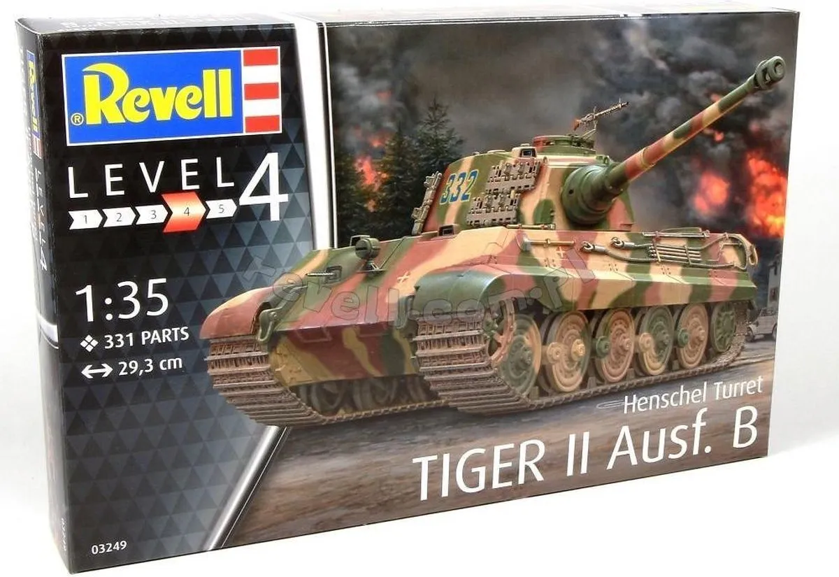 Revell 03249 Tiger II Ausf.B Henschel Plastic Modelbouwpakket 1:35 - Multi