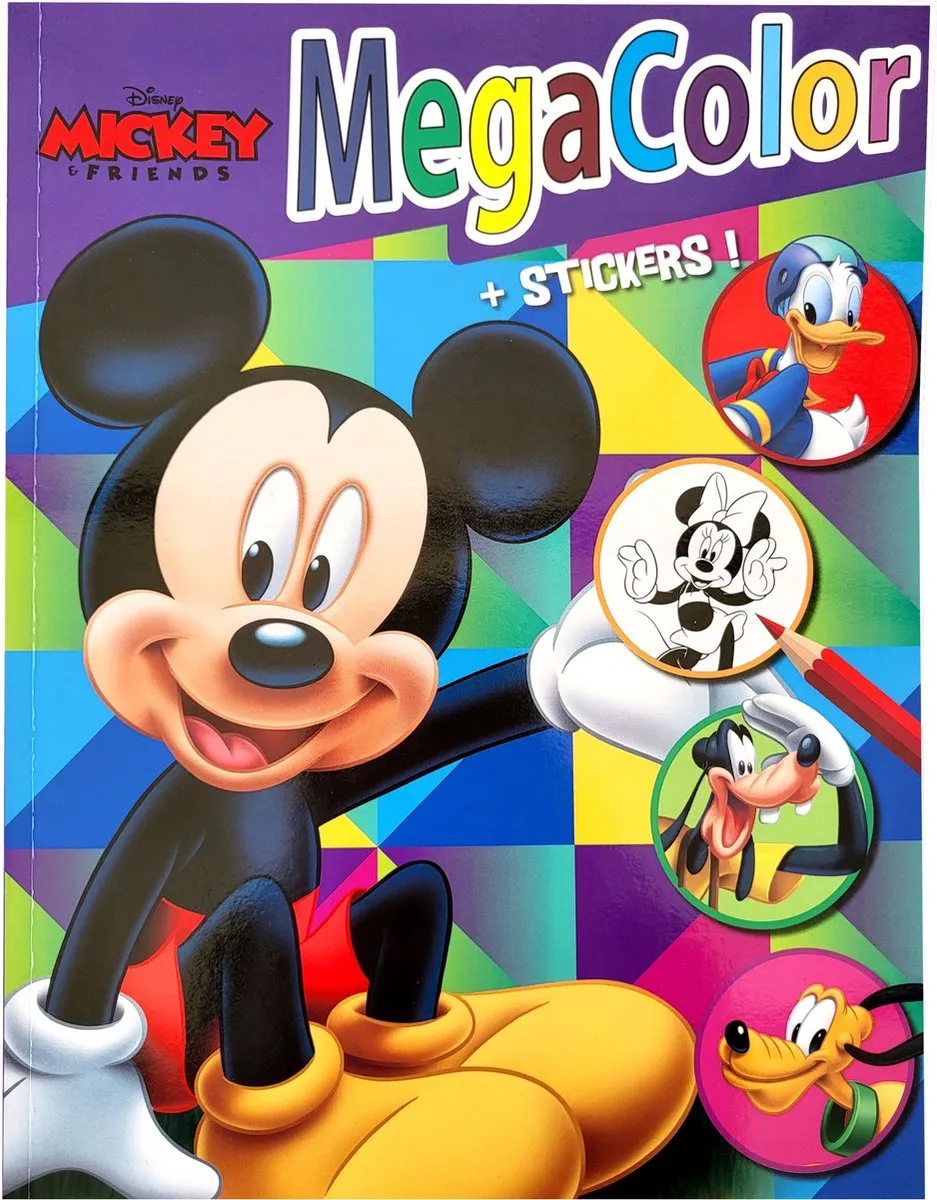 Disney Mickey Kleurboek 120 Platen + Stickers