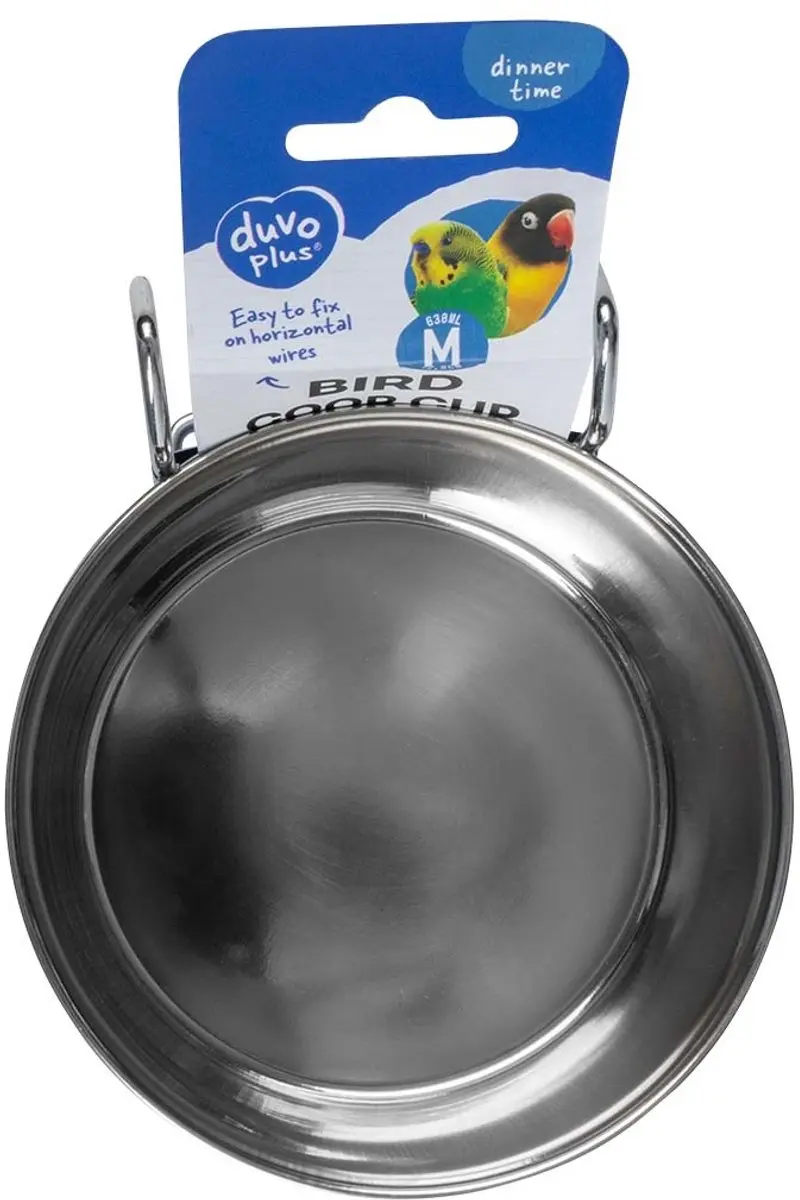 Duvoplus Eetkom Vogel Inox + Haak