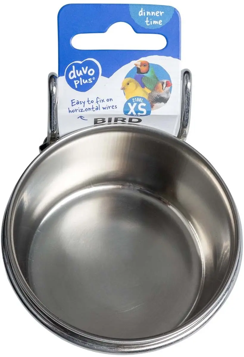 Duvoplus Eetkom Vogel Inox + Haak