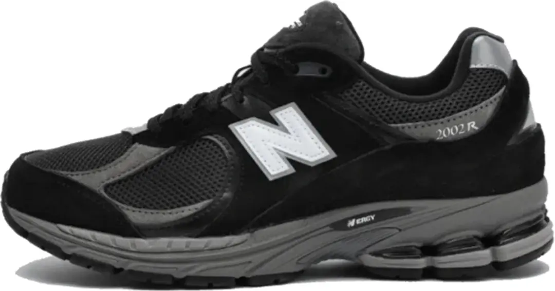 New Balance 2002R Black Dark Grey White
