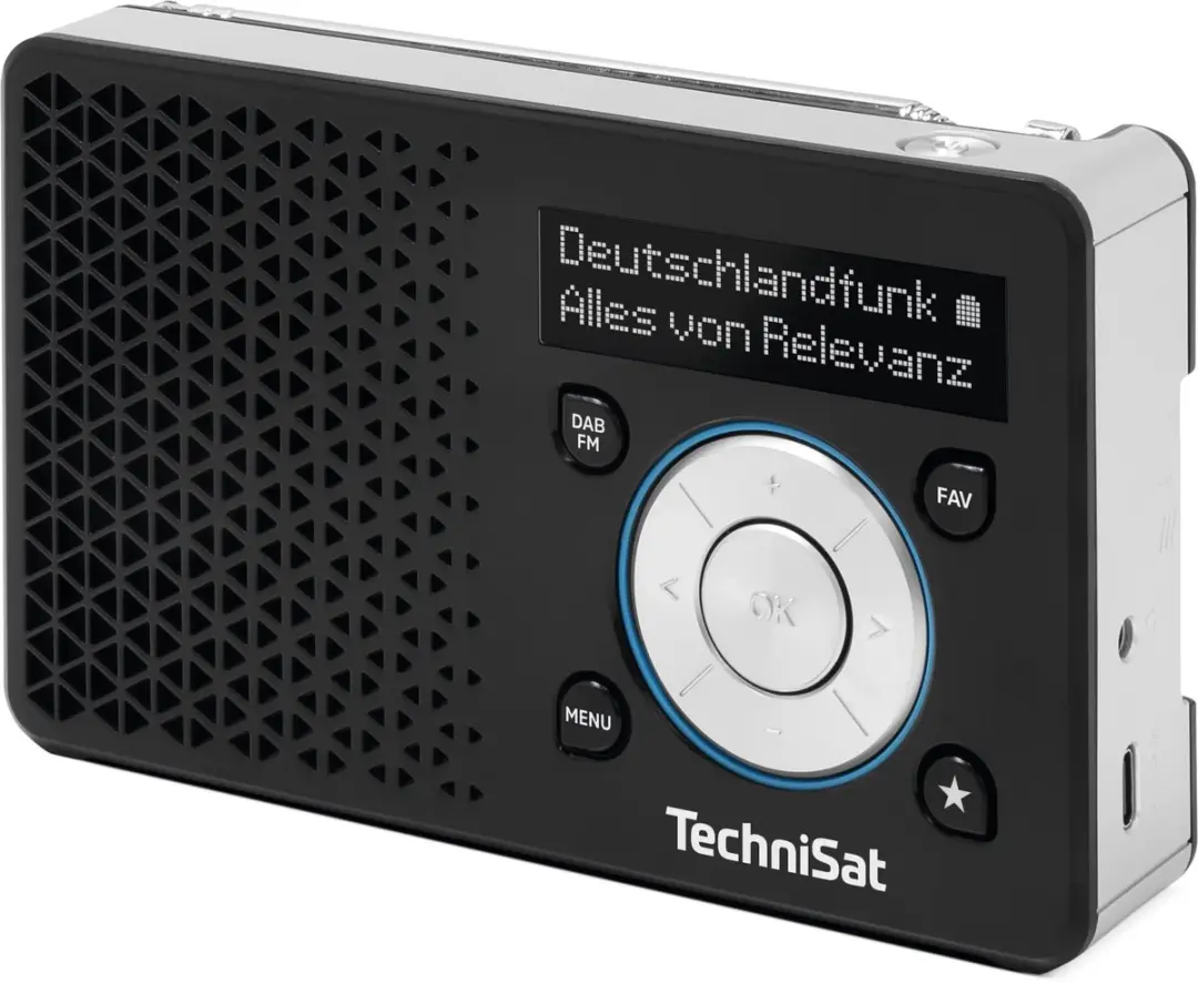 Technisat Digiradio 1 A DAB+/FM Draagbare Radio - Zwart/Zilver