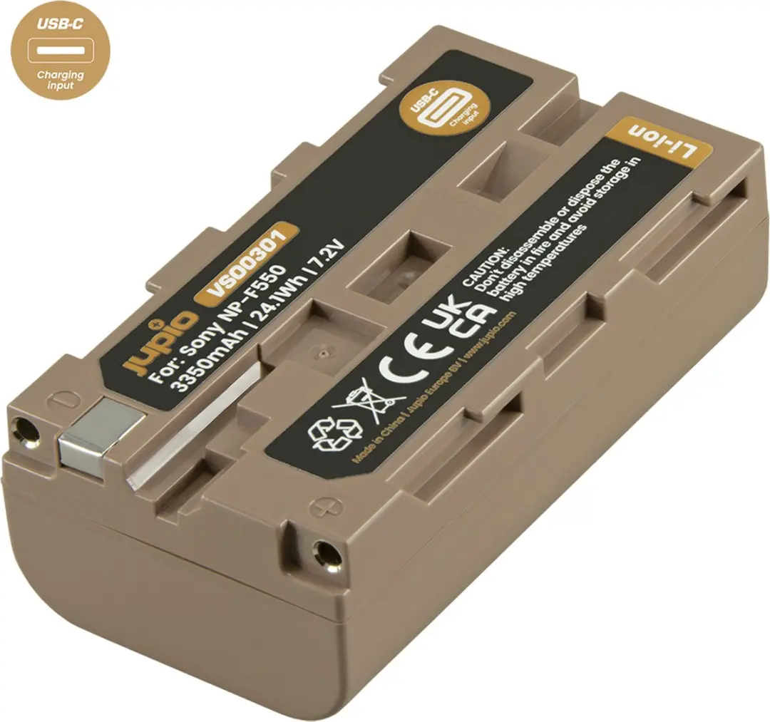 Jupio NP-F550 Ultra C Accu 3350mAh - USB-C - o.a. Videocamera