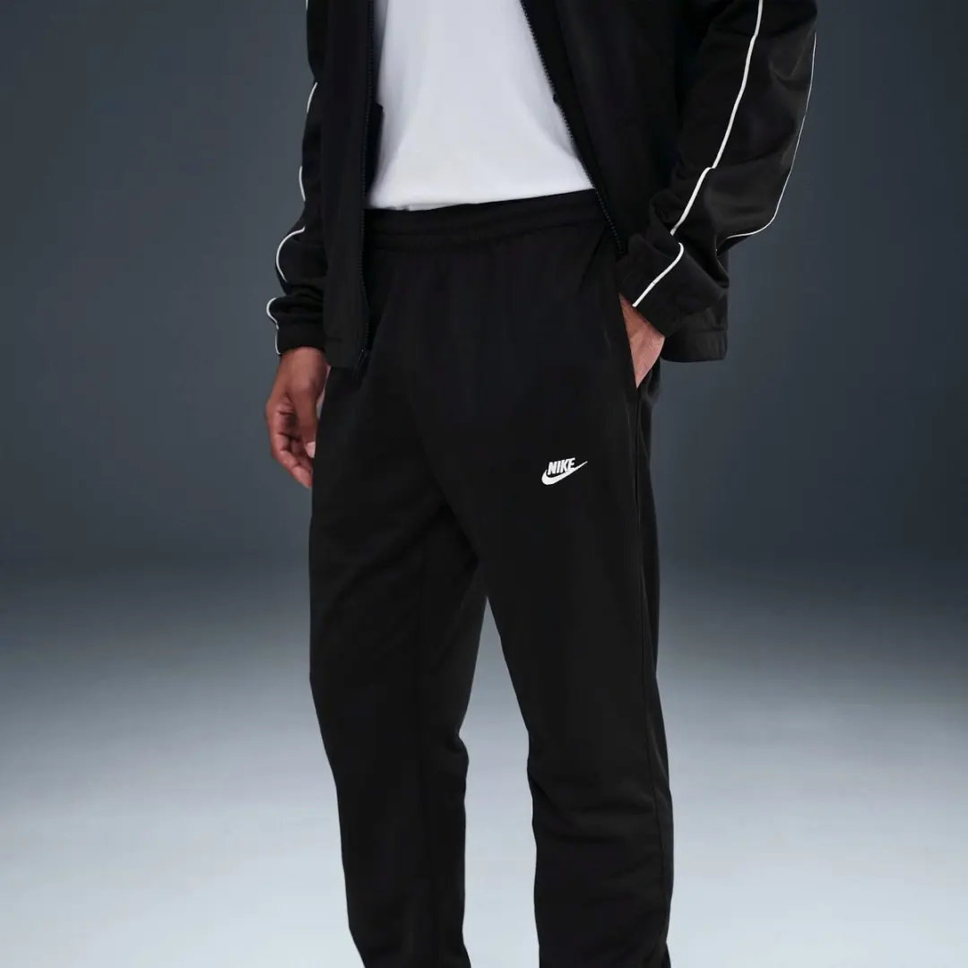 Nike Club Poly Knit Trainingspak HV1444-010 - L - Zwart/Wit - afbeelding 6 van 6