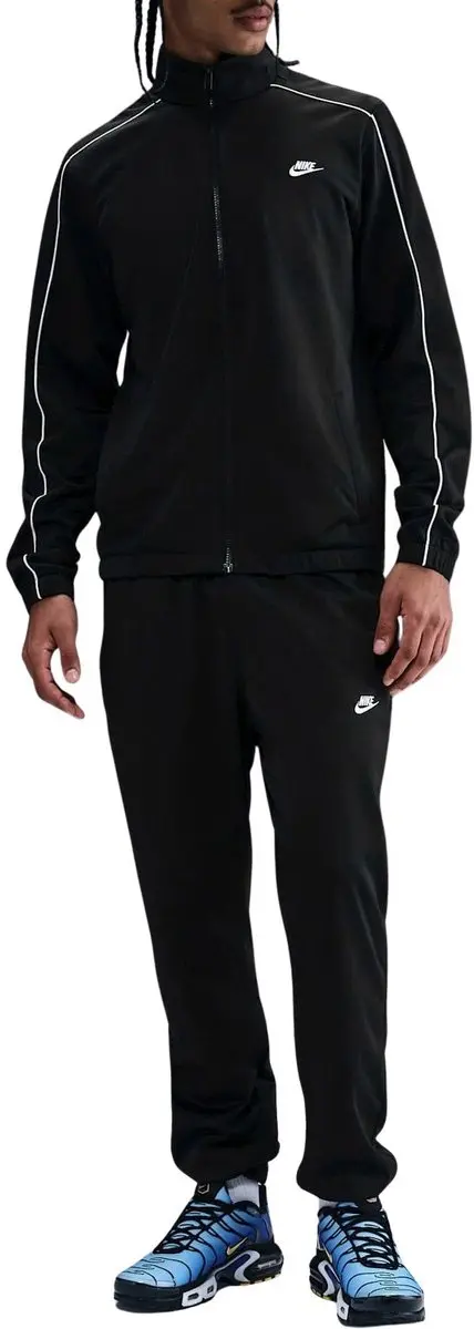 Nike Club Poly Knit Trainingspak HV1444-010 - L - Zwart/Wit - afbeelding 2 van 6