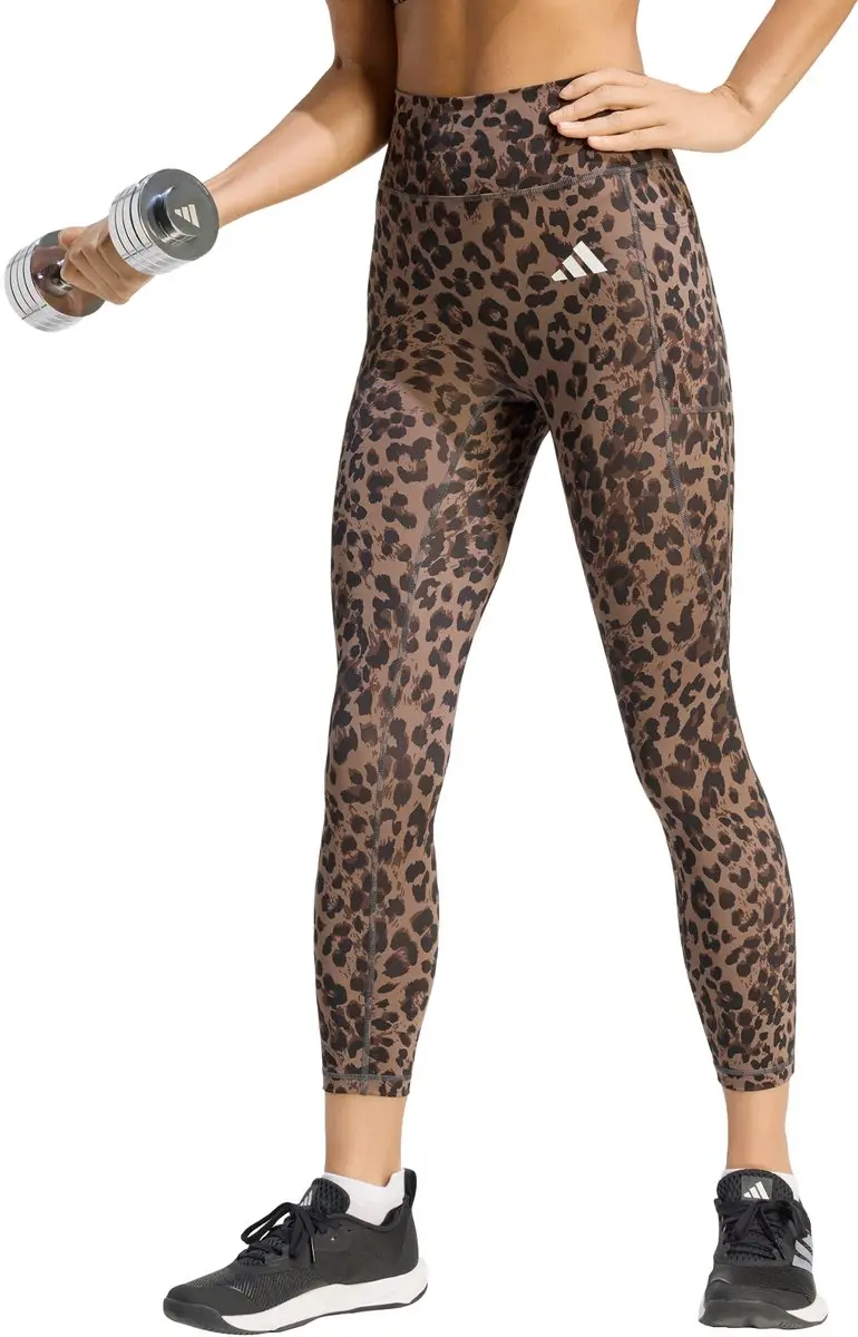 Adidas Performance Optime Essentials 3-Stripes Leopard 7/8 Legging