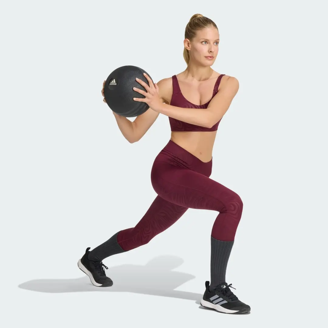 Adidas Performance All Me Essentials Graphic Legging KV4051 - XXL - Bordeaux - afbeelding 4 van 6