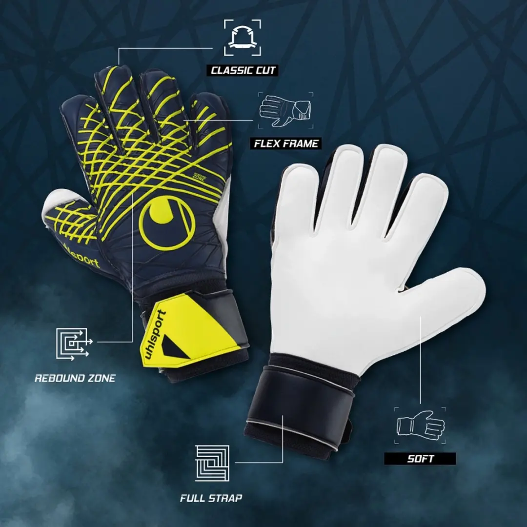Uhlsport Prediction Soft Flex Frame Keepershandschoenen 9.5 - Navy/White/Yellow