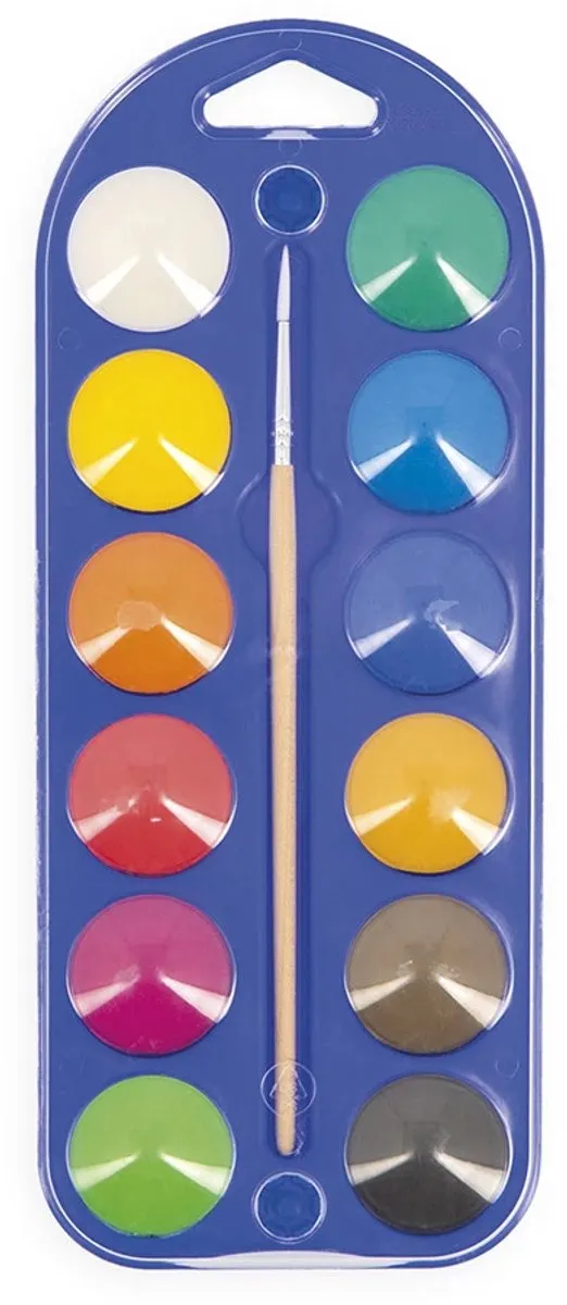 Janod Colo Waterverfset 12 Kleuren - Multikleur