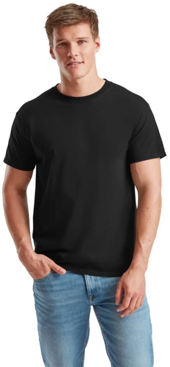 T-shirt Fruit Of The Loom Iconische 195 Premium Tees Volwassen neger