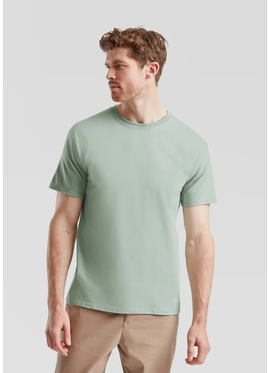 T-shirt Fruit Of The Loom Iconische 195 Premium Tees Volwassen Verde Salie
