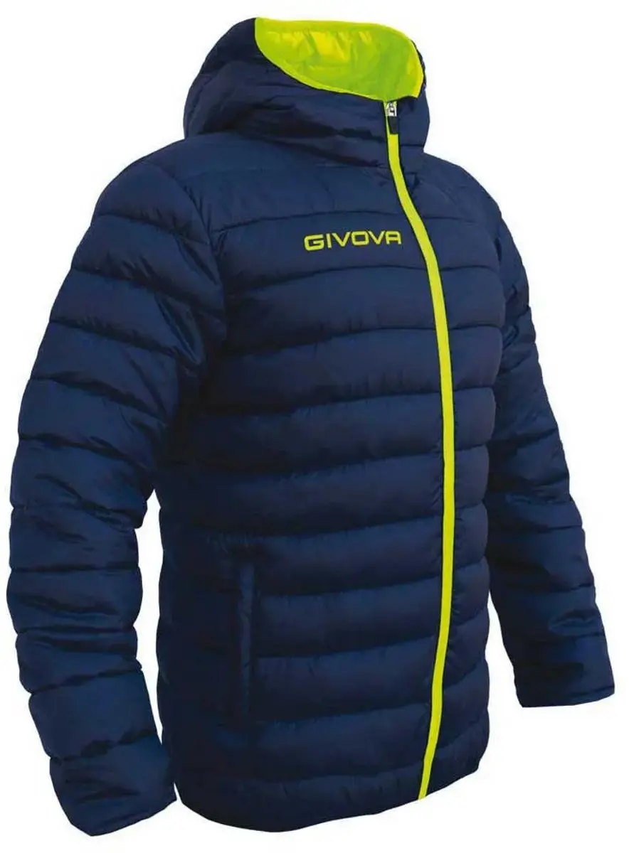 Givova Olanda Jas 4XL - Man - Blauw/Fluo Geel - afbeelding 2 van 6