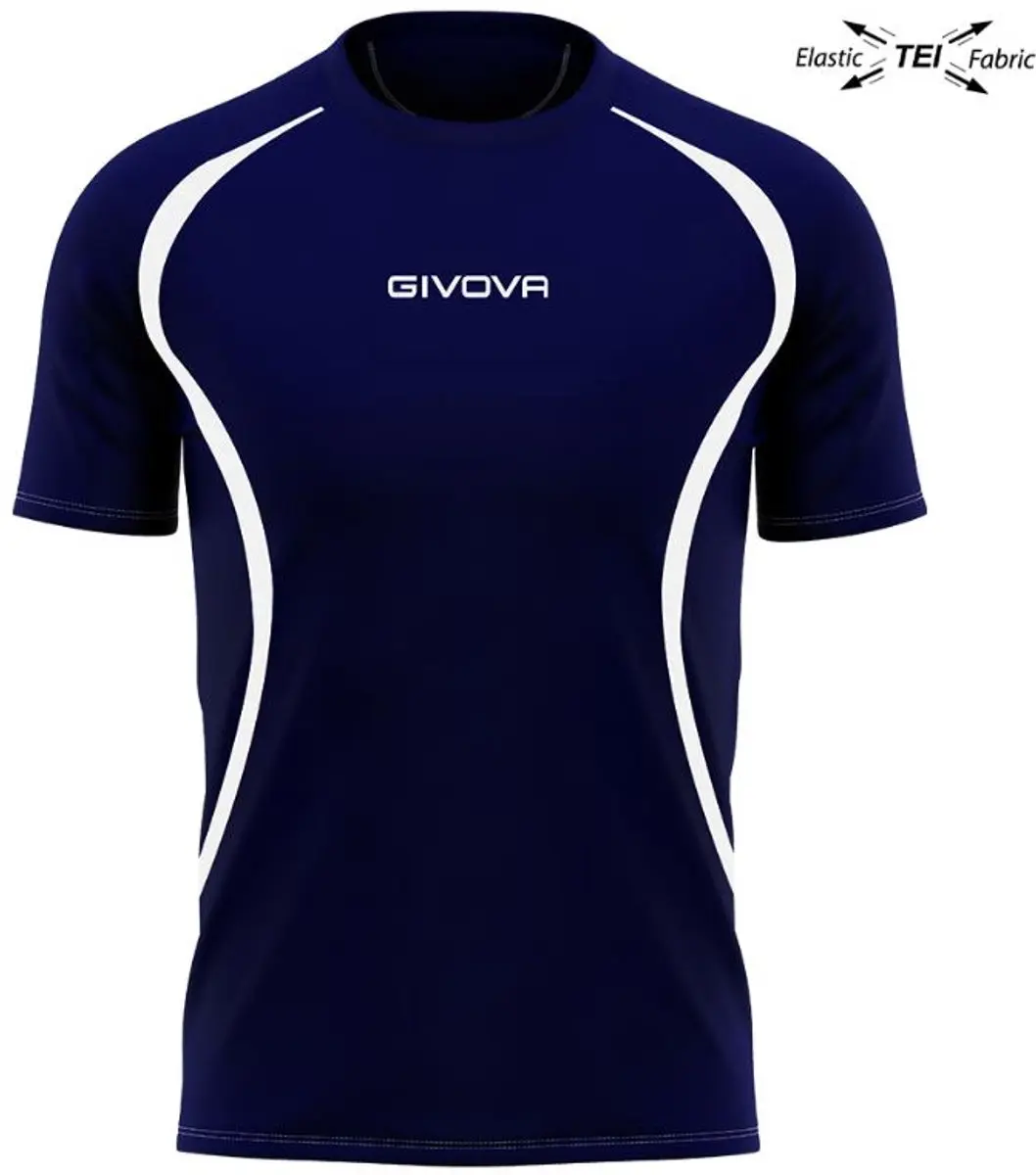 Givova Hardloop T-shirt Unisex - Blauw-wit - L - afbeelding 3 van 4