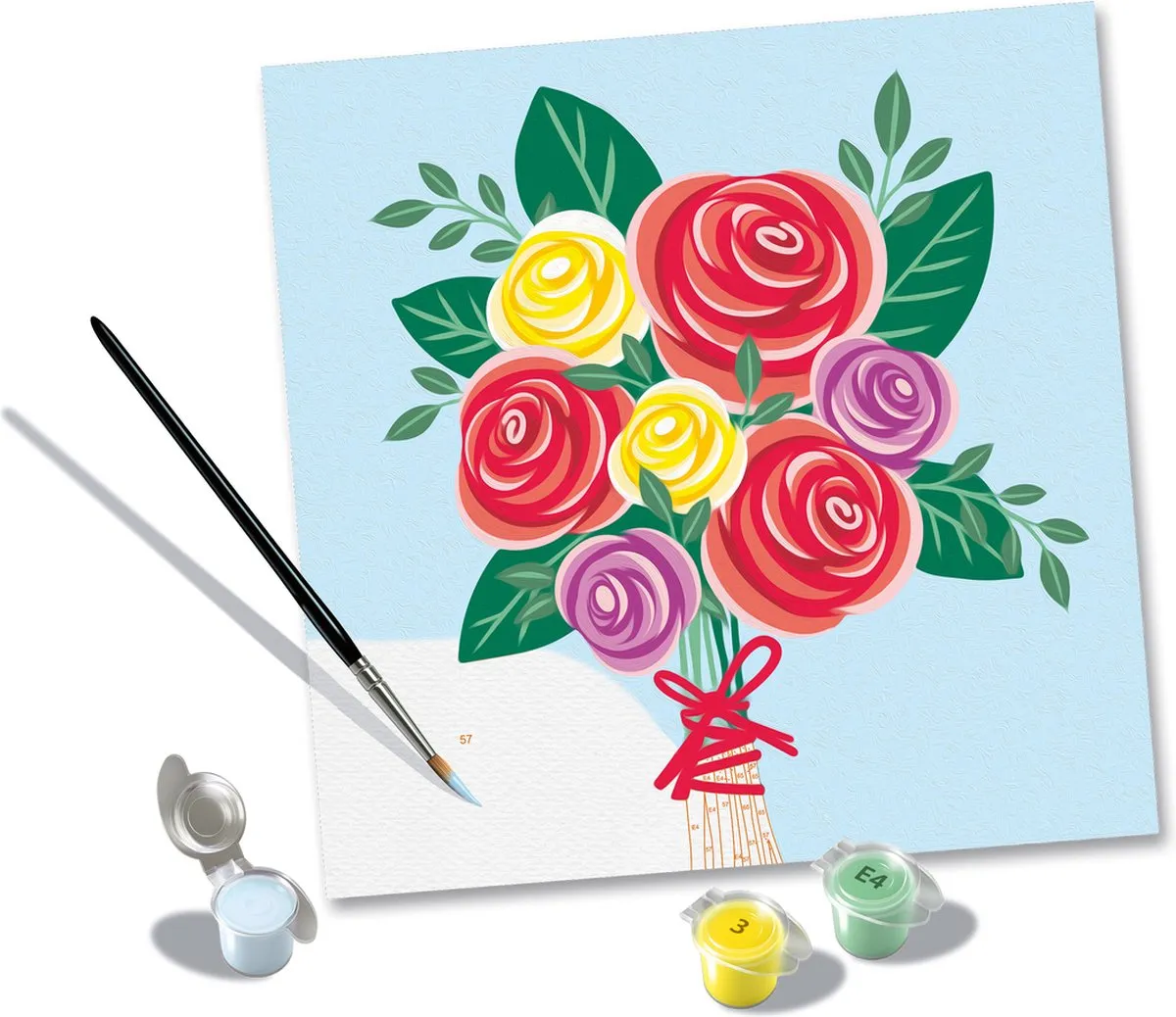 Ravensburger Rose Bouquet Schilderen op Nummer - Meerkleurig
