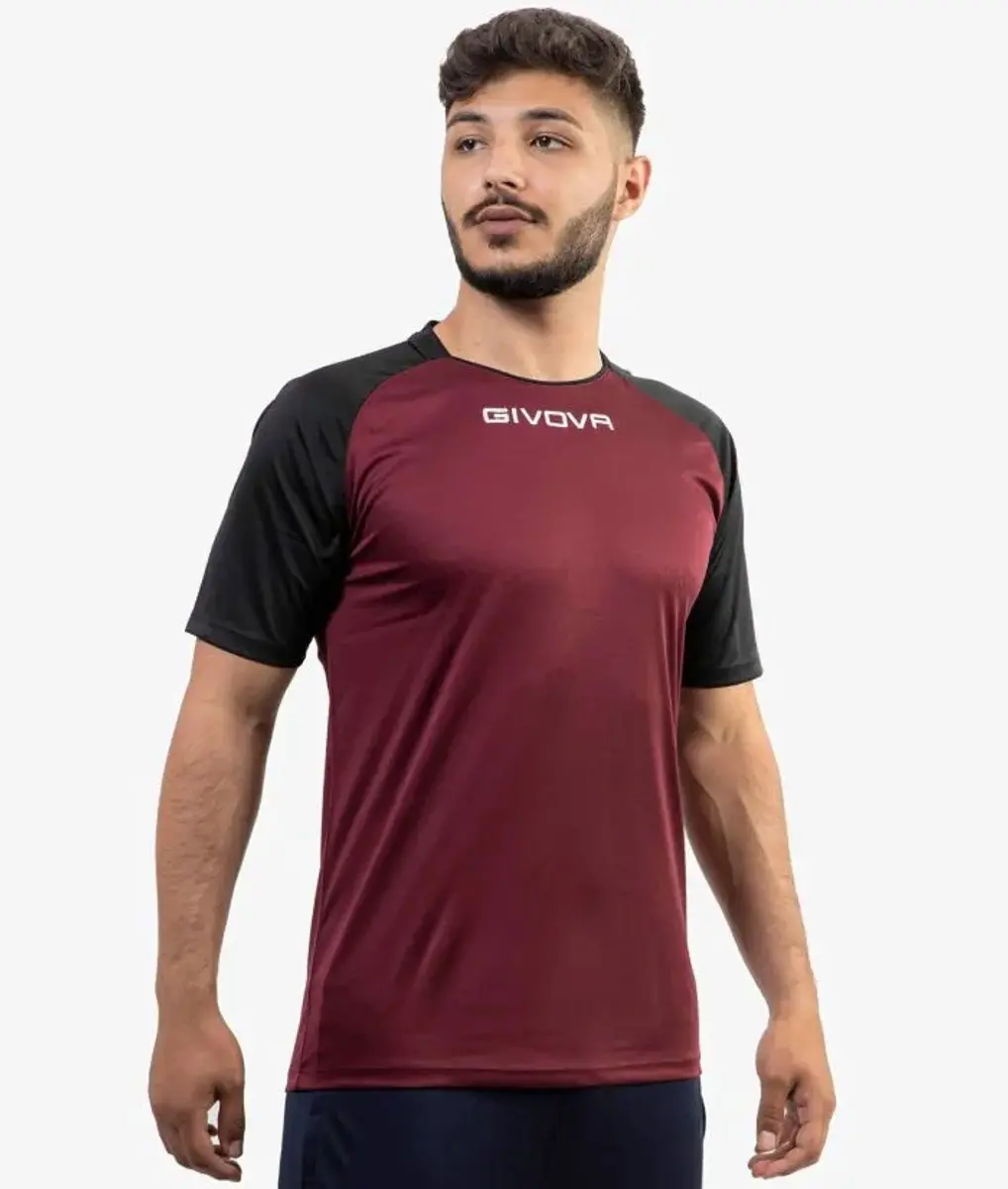 Givova Capo Sport T-shirt - XS - Granat/Zwart